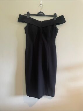 vince camuto one shoulder black dress NWOT black VINCE CAMUTO Embellished One Shoulder Dress size 2